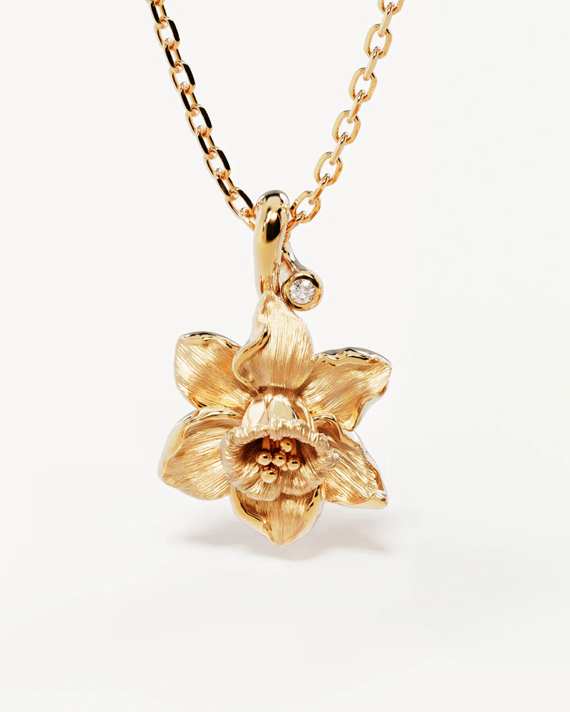 By Charlotte Birth Flower Necklace Collection,Gold Vermeil