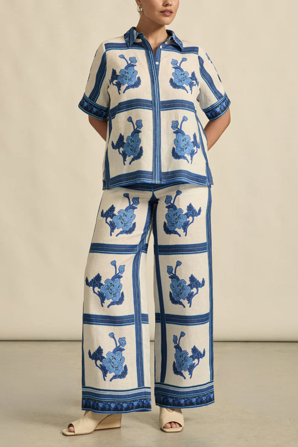 Zoe Kratzmann Pixel Top,azure collage