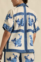 Zoe Kratzmann Pixel Top,azure collage
