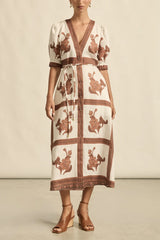 Zoe Kratzmann Portrait Dress,Coffee collage