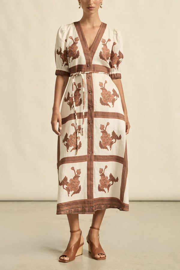 Zoe Kratzmann Portrait Dress,Coffee collage