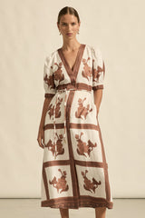 Zoe Kratzmann Portrait Dress,Coffee collage