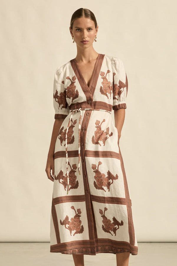 Zoe Kratzmann Portrait Dress,Coffee collage