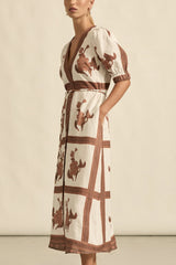 Zoe Kratzmann Portrait Dress,Coffee collage