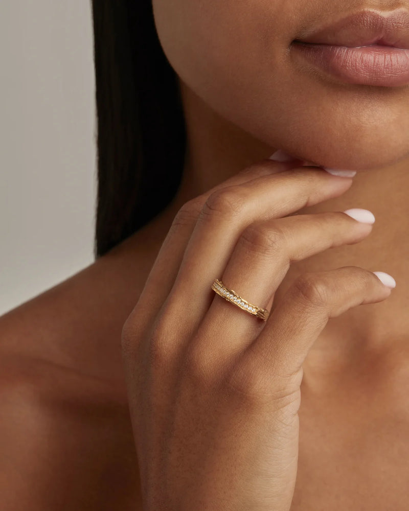 By Charlotte, Gold Sunkissed Horizon Ring