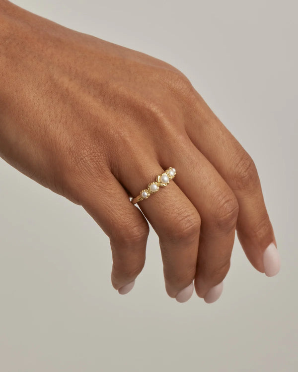 By Charlotte 18k Gold Vermeil Peace Within Ring
