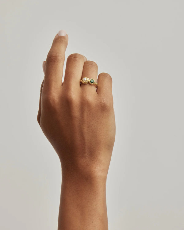 By Charlotte 18k Gold Vermeil Moonlit Tides Ring