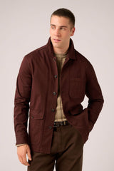Christian Kimber Fitzroy Chore Jacket,Burgundy Brown
