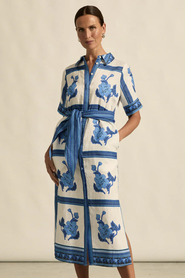 Zoe Kratzmann Roam Dress,Azure Collage