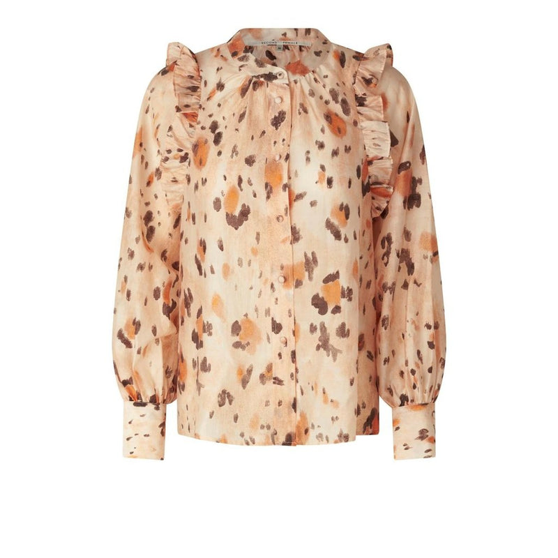 SECOND FEMALE Sonar Spotted Shirt - Bleached Apricot