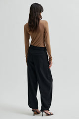 Second Female Matima Merino Blend High Neck Tee - Camel Melange