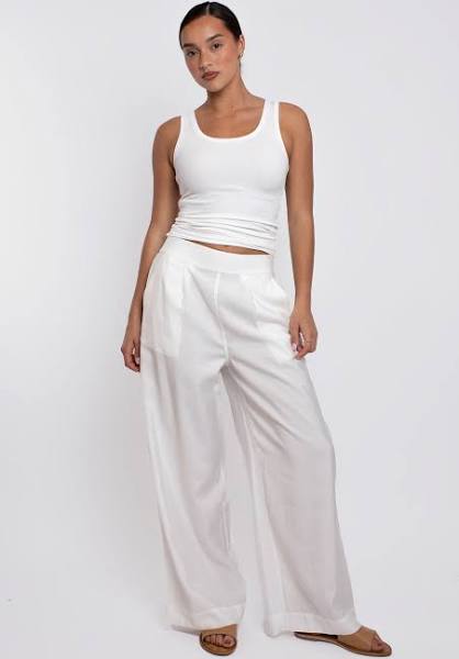 Vaenn Mercer Wide Leg Pant,Pearl White