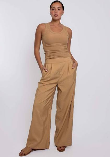 Vaenn Mercer Wide Leg Pant,Caramel