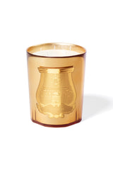 Trudon Galerie des Flammes Great Candle 2.8kg in gold mirrored glass with the gold Trudon cartouche