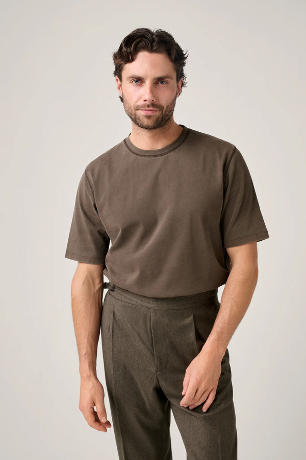 Christian Kimber Coolum T-Shirt - Vintage Washed Chocolate