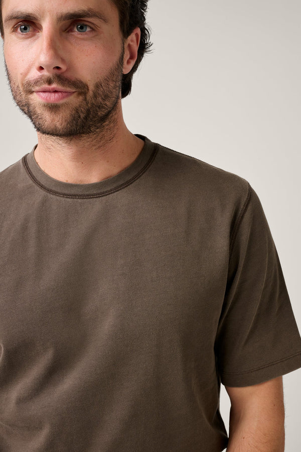 Christian Kimber Coolum T-Shirt - Vintage Washed Chocolate