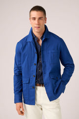 Fitzroy Chore Jacket in aegean blue by Christian Kimber