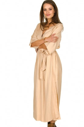 Rabens Saloner, Eris Glitter Line Dress, Copper/Rose