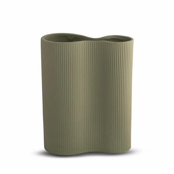 MARMOSET FOUND Ribbed Infinity Vase M - Leaf