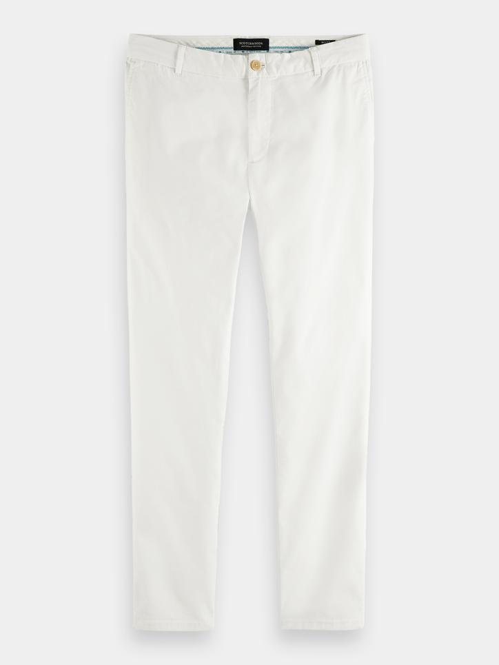 SCOTCH & SODA Mott Classic Pima Organic Cotton Chino - White