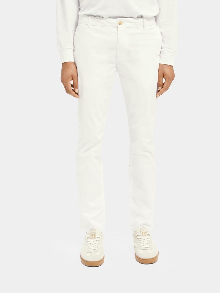 SCOTCH & SODA Mott Classic Pima Organic Cotton Chino - White