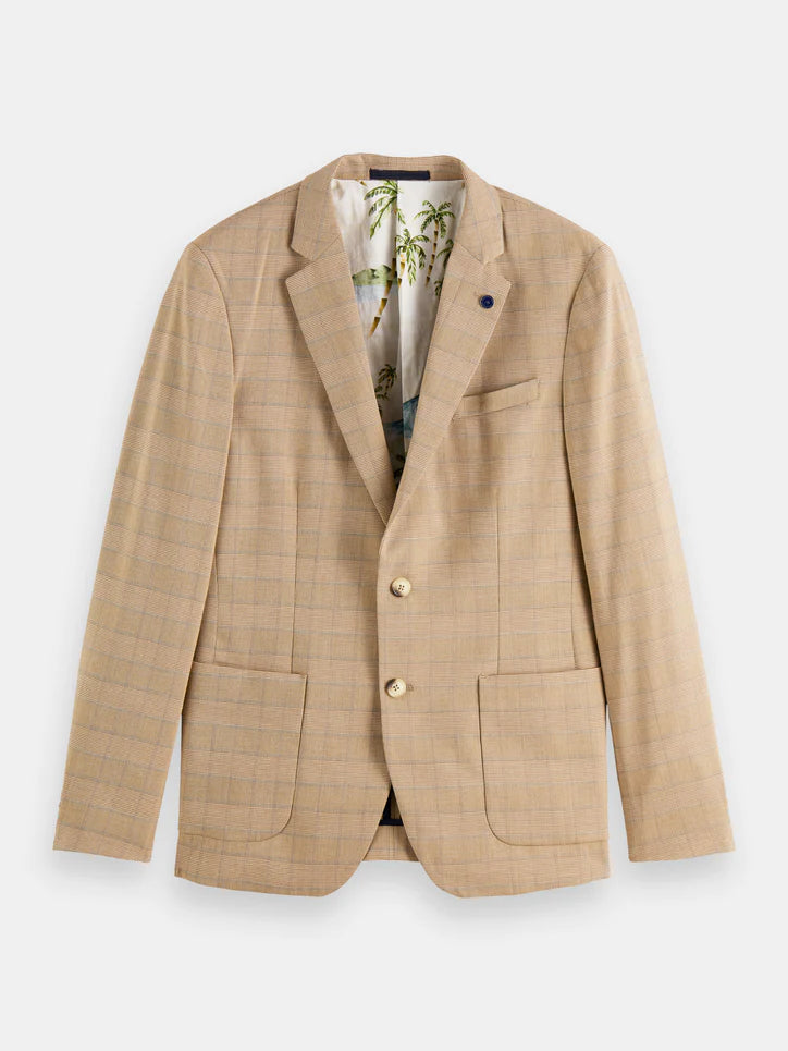 SCOTCH & SODA Single Breasted Check Blazer