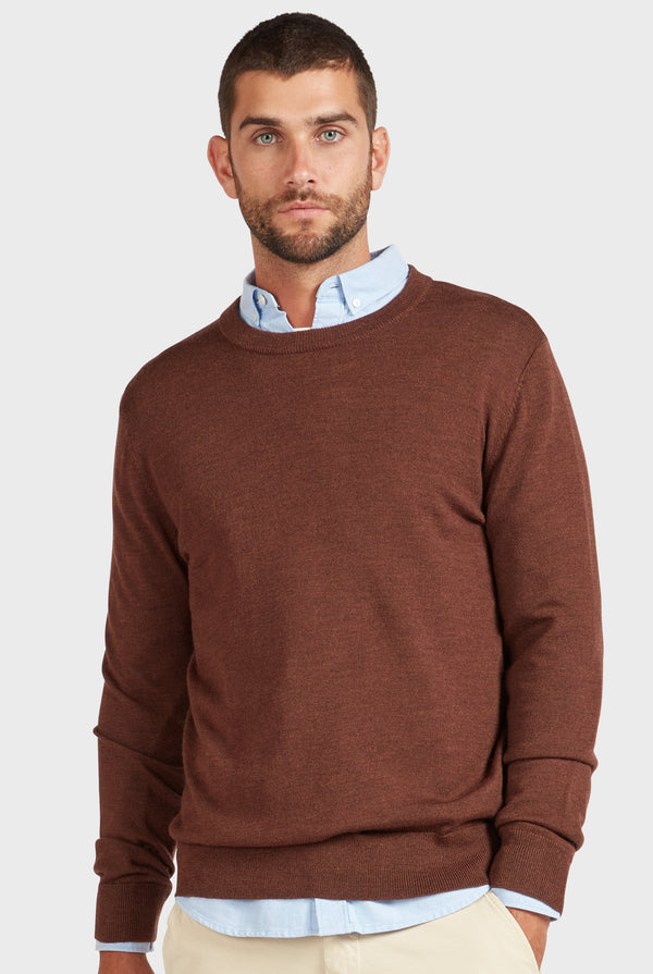 ACADEMY BRAND Merino Crew - Bison
