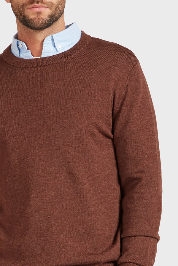 ACADEMY BRAND Merino Crew - Bison