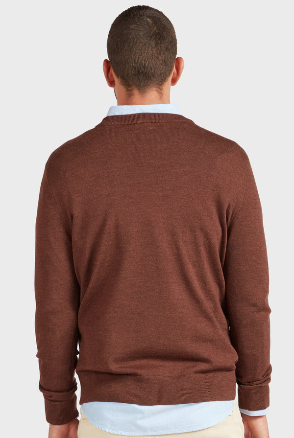 ACADEMY BRAND Merino Crew - Bison