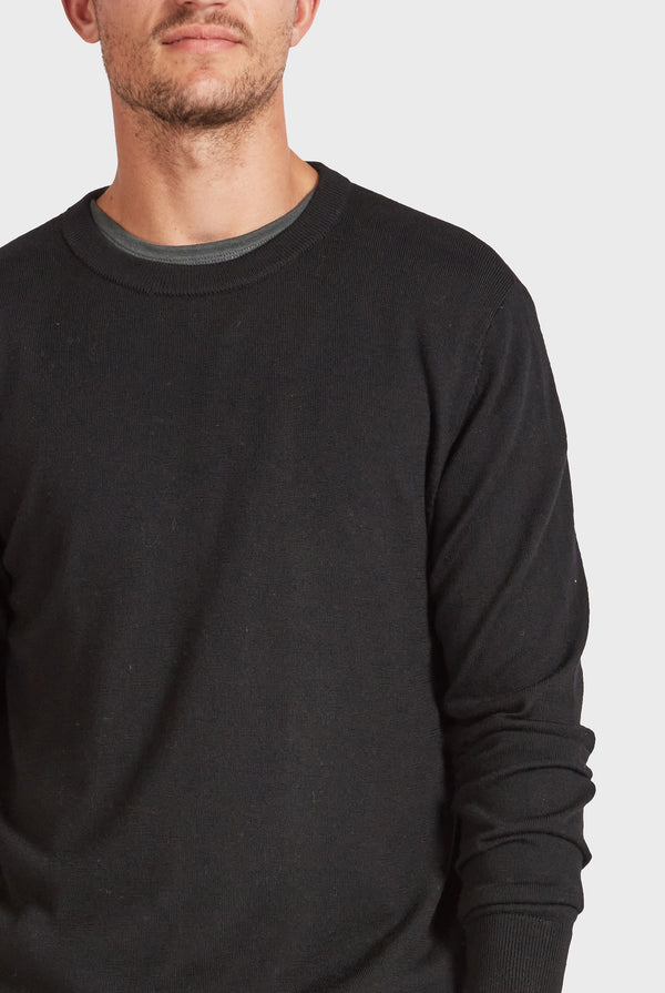 ACADEMY BRAND Merino Crew - Black