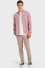 ACADEMY BRAND Hampton Linen Shirt, Iris Pink