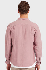 ACADEMY BRAND Hampton Linen Shirt, Iris Pink