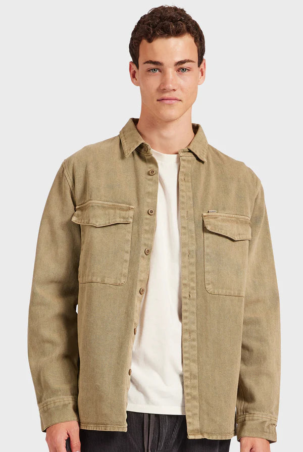 ACADEMY BRAND Essential Overshirt, Dune Green