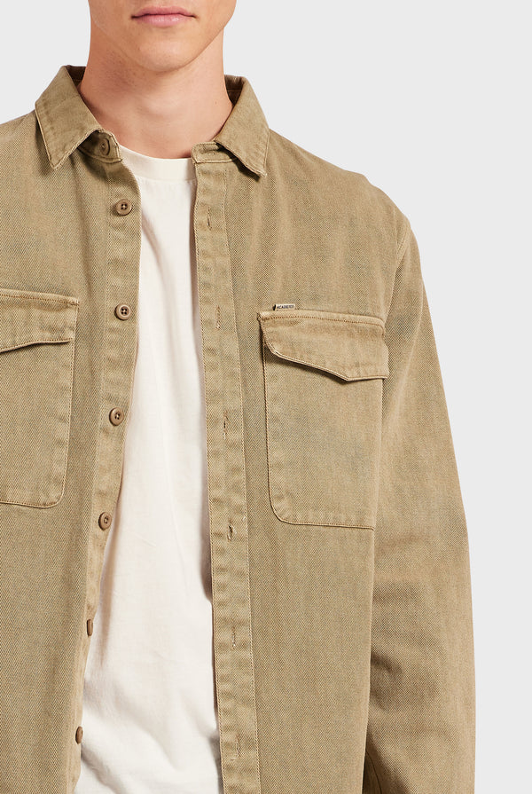 ACADEMY BRAND Essential Overshirt, Dune Green