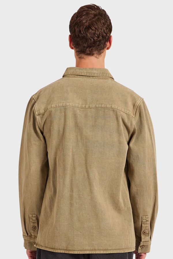 ACADEMY BRAND Essential Overshirt, Dune Green