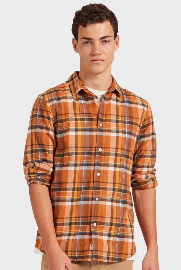 ACADEMY BRAND Denver Shirt , Orange Check