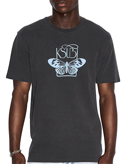 KSUBI Butterfly Kash SS Tee , Faded Black