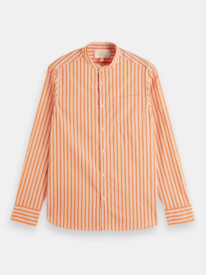 Scotch and Soda, collarless stripe shirt, Combo B