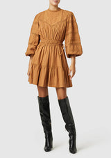MOS THE LABEL Loom Mini Dress - Butterscotch