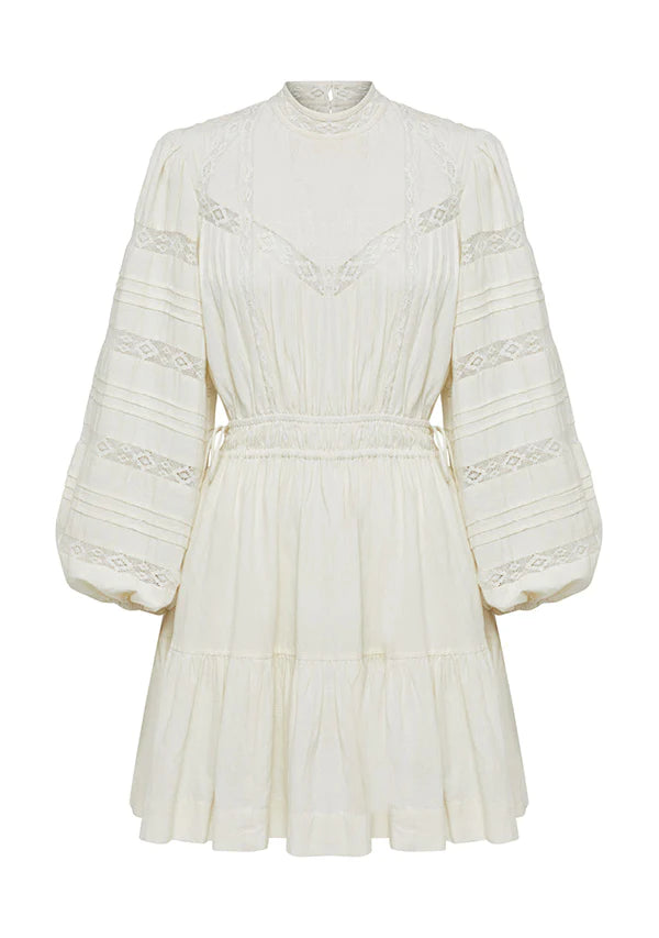 MOS THE LABEL Loom Mini Dress - Unbleached