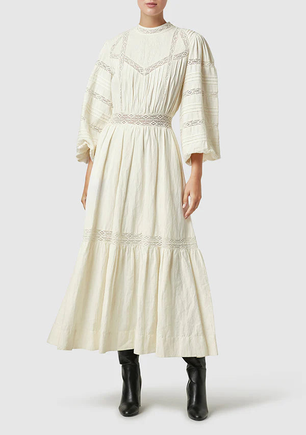 MOS THE LABEL Loom Maxi Dress - Unbleached