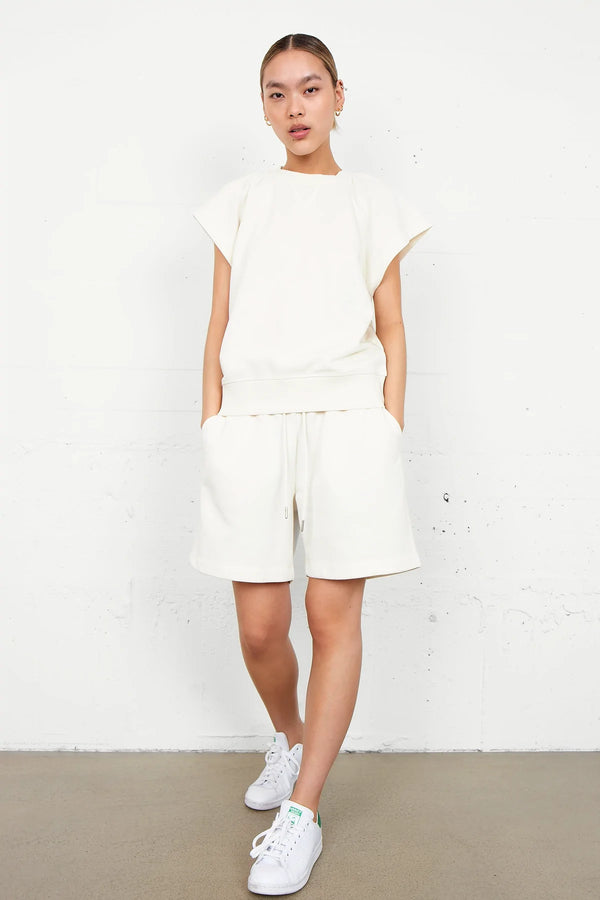 SECOND FEMALE Polifoli Sweat Shorts - Whisper White