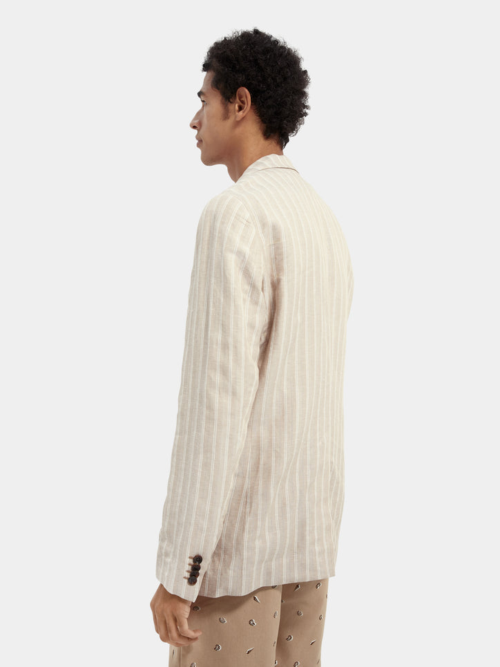 Scotch & Soda Pinstripe Linen & ECOVERO Blend Blazer