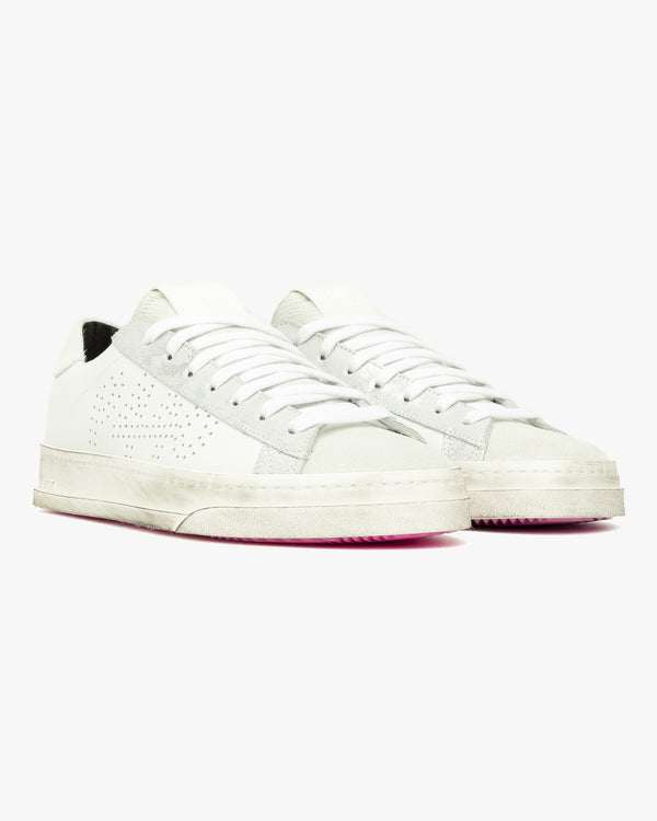 P448 John Womens All White/Fluro Bottom