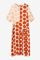 Ottod'Ame, Mid Dress with maxi polka dots - Argilla