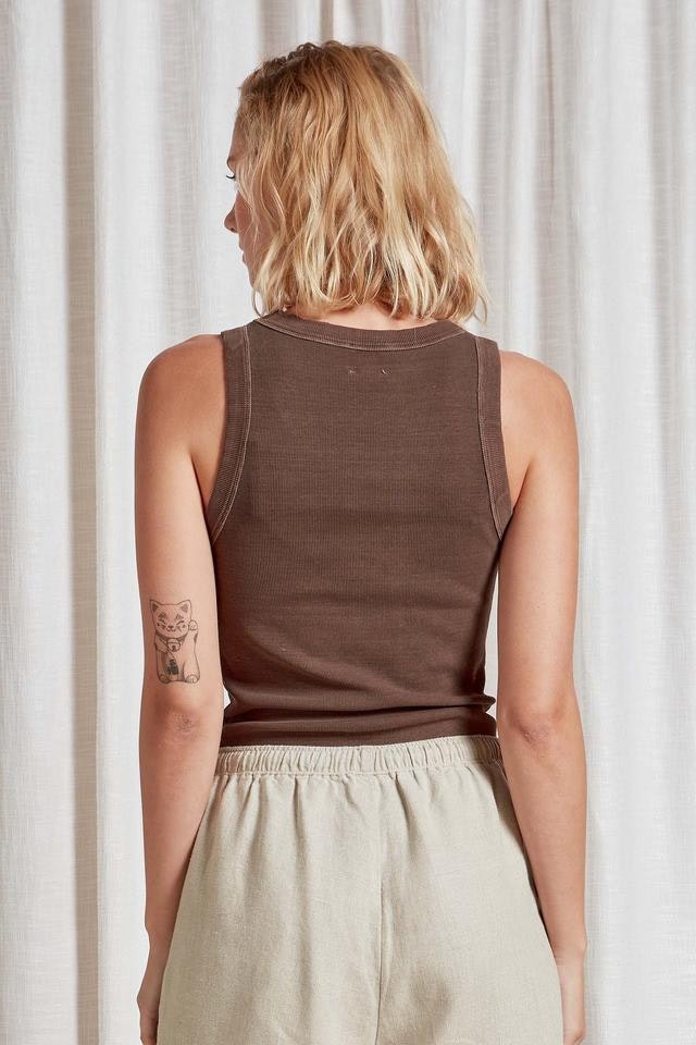 ACADEMY WOMENS Essential Rib Tank - Bison