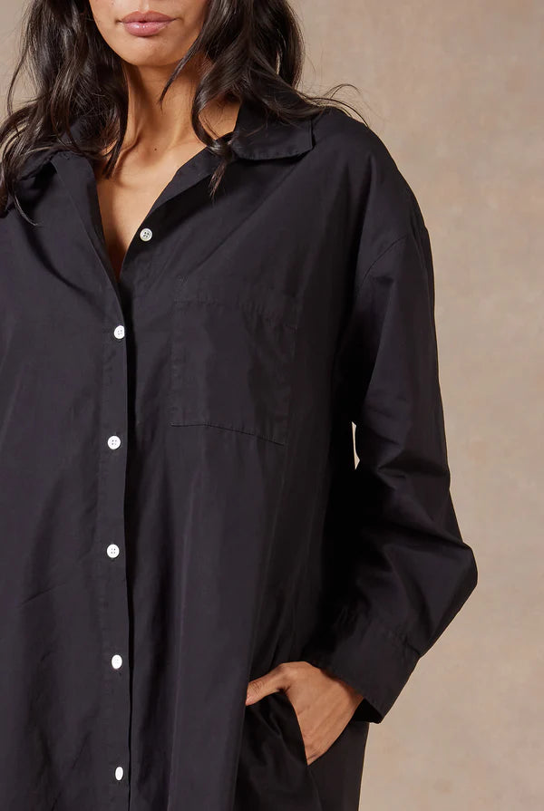 ACADEMY WOMENS Frankie LS Poplin Dress - Black
