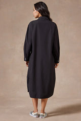 ACADEMY WOMENS Frankie LS Poplin Dress - Black