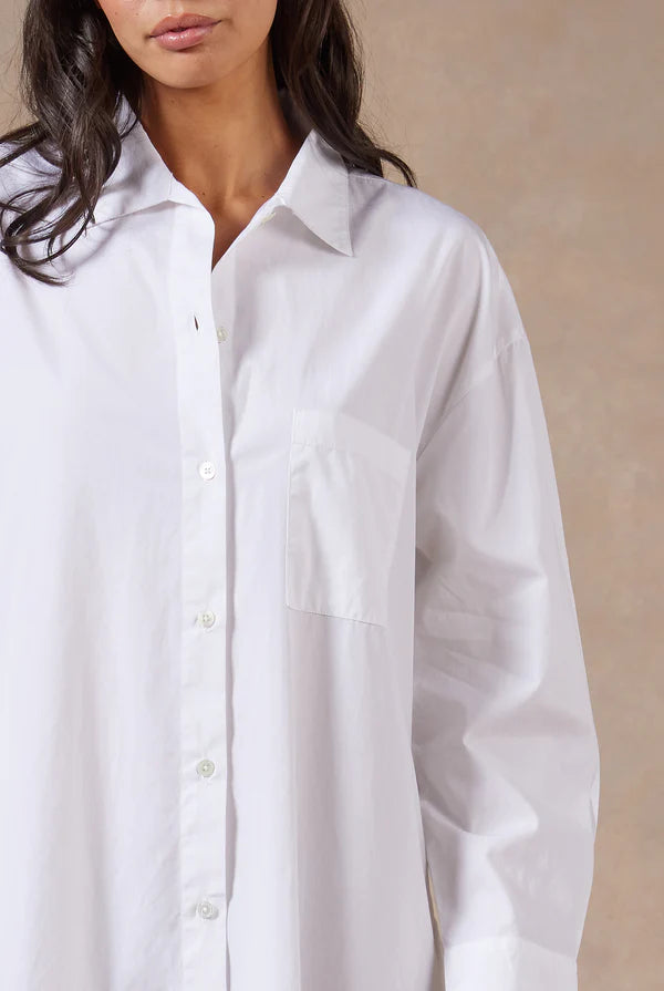 ACADEMY WOMENS Frankie LS Poplin Dress - White