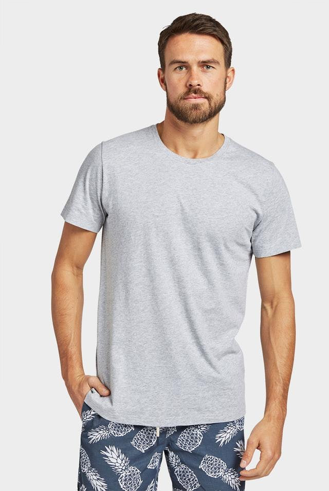 The Academy Brand, Basic Crew Tee, Grey Marle